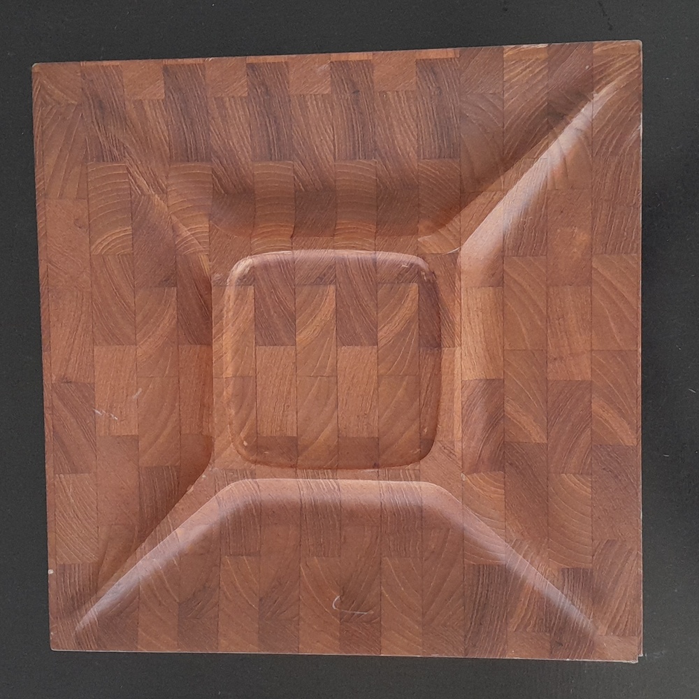 Vintage Digsmed Wood Board Serving Tray Charcuterie Denmark MCM